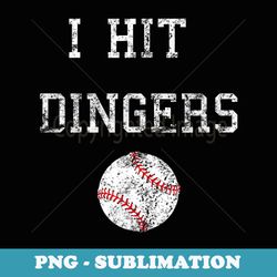 i hit dingers big al baseball - decorative sublimation png file