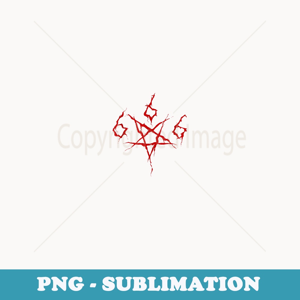 Devil Satan Satanic 666 Pentagram Occult Horror Halloween - Modern Sublimation PNG File