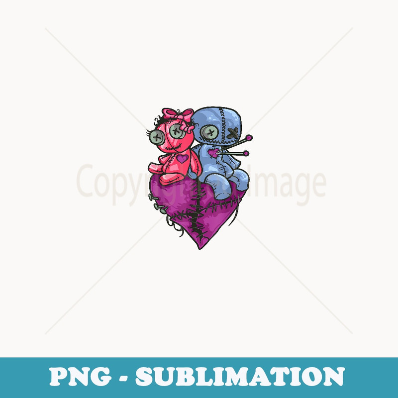 Voodoo Doll Couples Dolls Halloween Girls - Unique Sublimation PNG Download