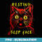Resting Blep Face Cute Cat With Cute Blep Tongue - Modern Sublimation PNG File