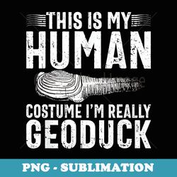 gooey duck funny geoduck hunter halloween costume - retro png sublimation digital download