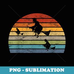 halloween retro sunset scary witches - modern sublimation png file