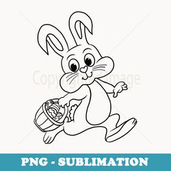 easter bunny rabbit coloring book - png sublimation digital download