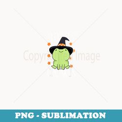 funny halloween frog cute hocus croakus witch hat - retro png sublimation digital download