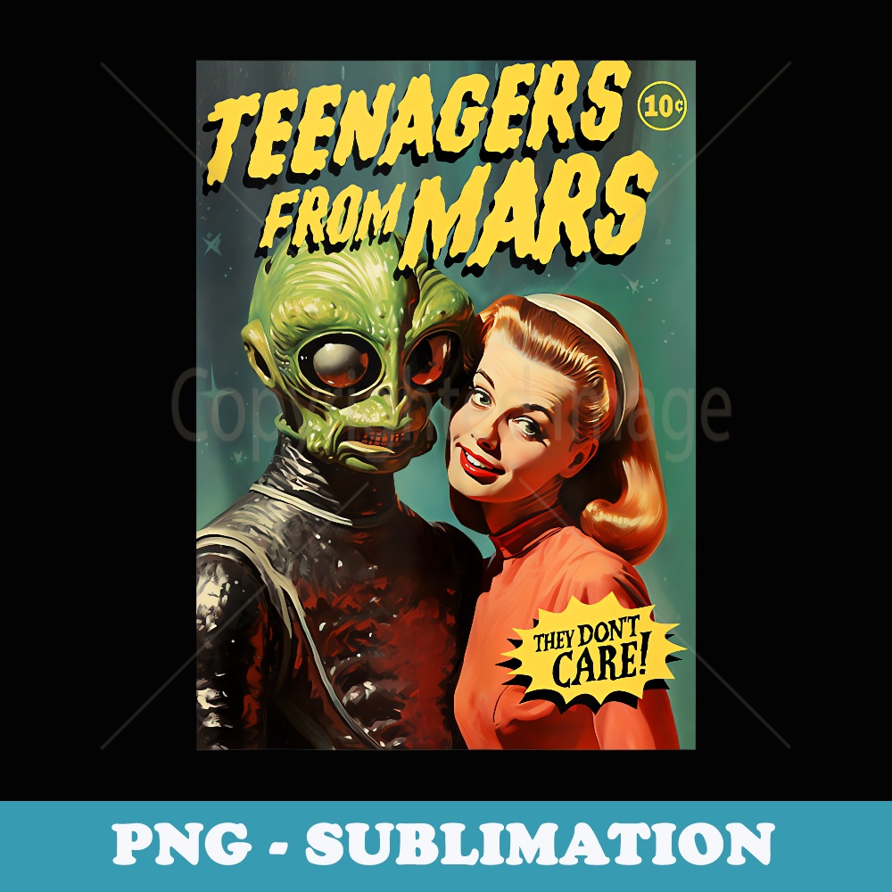nagers From Mars 1950s Horror Comic Cover - Premium Sublimation Digital Download