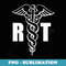 RT Medical Symbol Caduceus Respiratory Therapist Therapy - Signature Sublimation PNG File