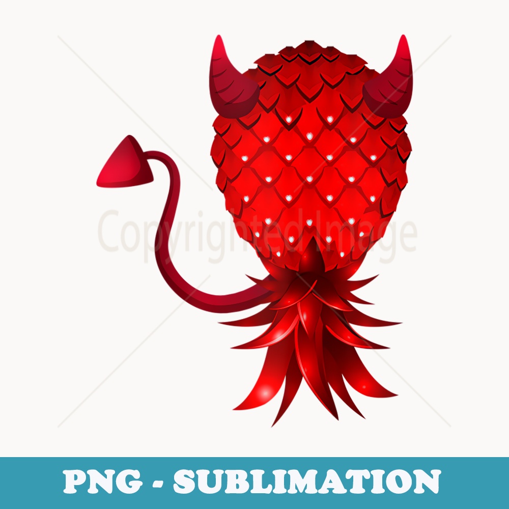 Swinger Upside Down Bad Pineapple Devil Horn - PNG Transparent Sublimation File