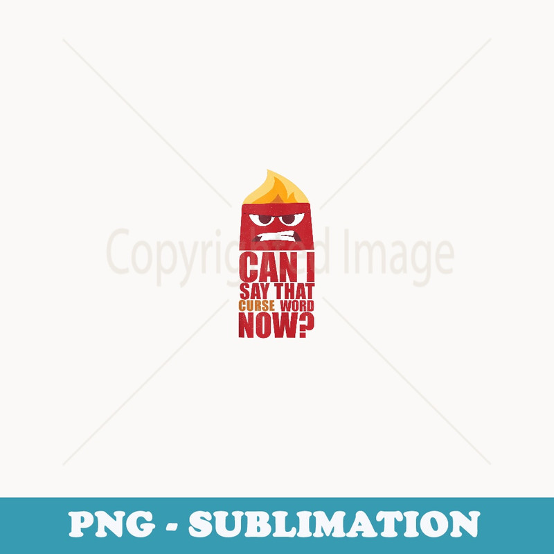 Disney Inside Out Anger Curse Word - High-Resolution PNG Sublimation File