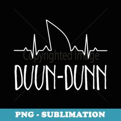 duun dunn shark heartbeat t funny halloween costume - artistic sublimation digital file