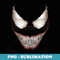 Marvel Halloween Venom Big Face Grin Costume - Sublimation PNG File