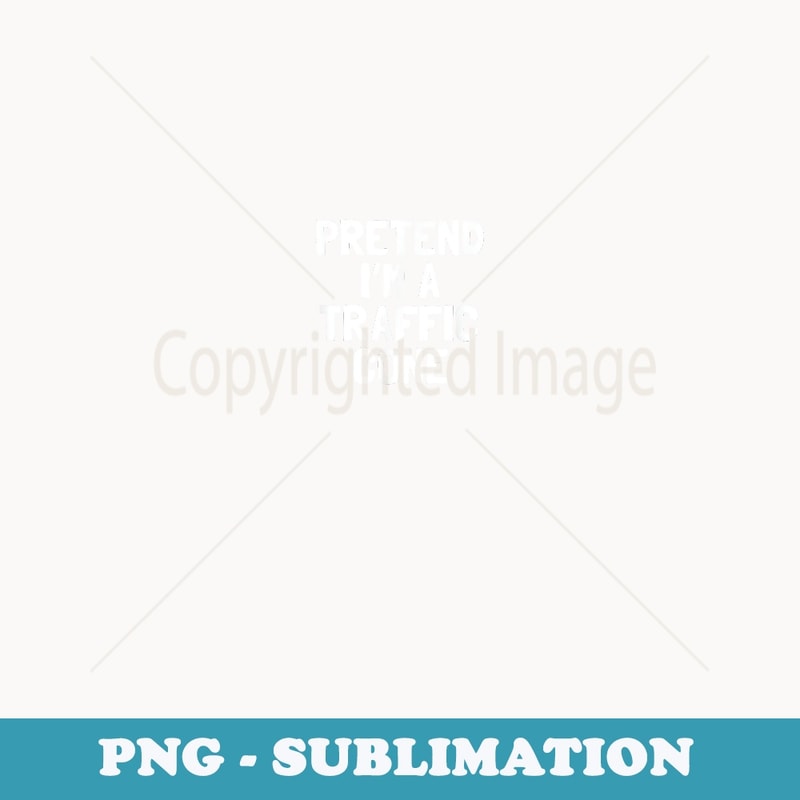 Pretend I'm A Traffic Cone Halloween Costume - Retro PNG Sublimation Digital Download