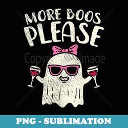 s more boos please wine ghost halloween drinking - retro png sublimation digital download