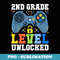2nd Grade Level Unlocked Gamer First Day Of School Boys - Digital Sublimation Download File