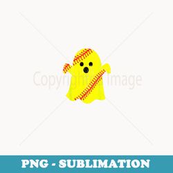 funny softball boo ghost for halloween kids and player - vintage sublimation png download