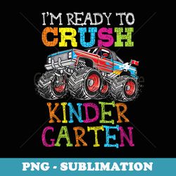 crush kindergarten boys monster truck back to school - special edition sublimation png file