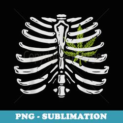 weed heart skeleton ribs x-ray halloween costume - instant sublimation digital download