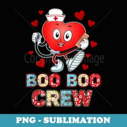 funny valentine's day boo boo crew nurse cute heart - stylish sublimation digital download