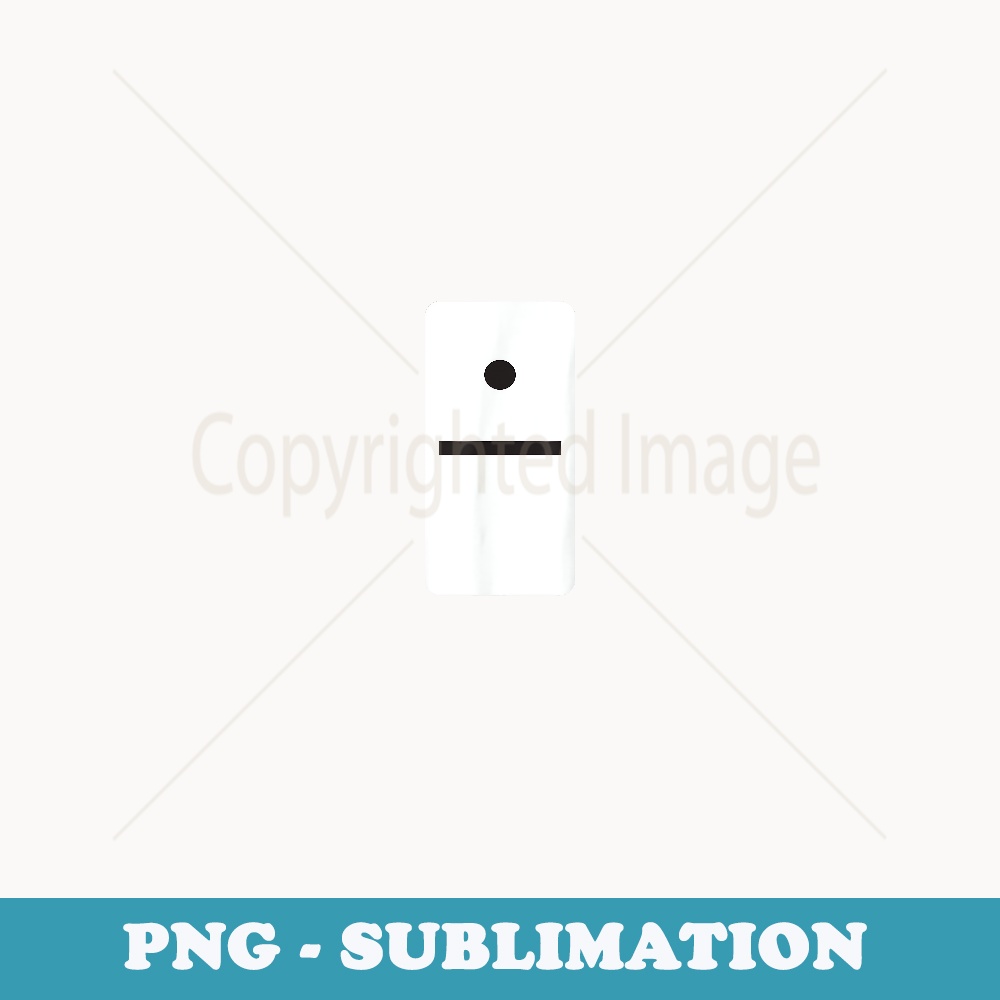 One Blank Dominoes Halloween Costume 1-0 Domino Game - Signature Sublimation PNG File