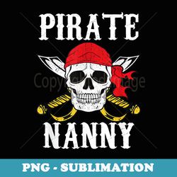 pirate nanny aunt matching family halloween - png transparent sublimation design