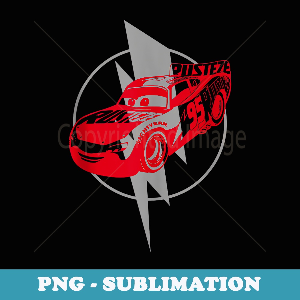 Disney Pixar Cars Lightning McQueen Bolt Logo - PNG Sublimation Digital Download