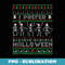 funny holiday Ugly xmas I prefer halloween christmas sweater - Unique Sublimation PNG Download