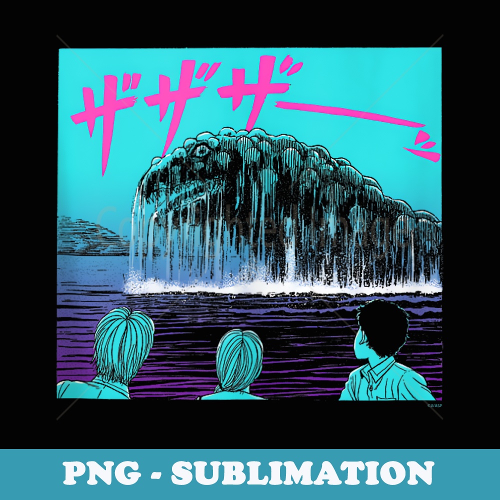 Junji Ito Sea Monster with Puff - Digital Sublimation Download File