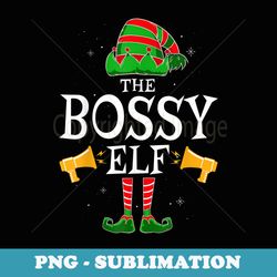 the bossy elf group matching family christmas holiday funny - instant sublimation digital download