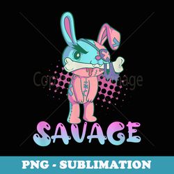 pastel goth savage bunny gothic - decorative sublimation png file