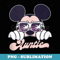 disney mickey and friends mickey summer vibes auntie logo - premium png sublimation file
