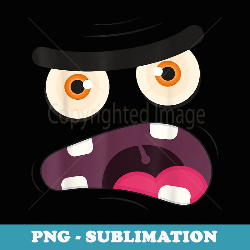 Monster Face - Creative Sublimation PNG Download