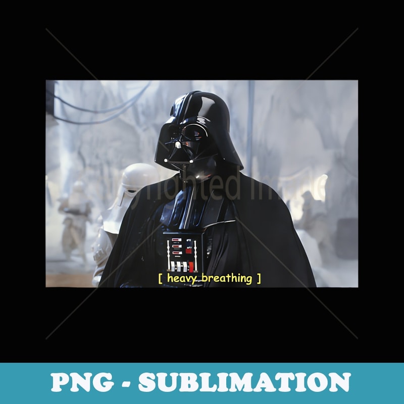 Star Wars Darth Vader Photo Realistic Heavy Breathing - Unique Sublimation PNG Download