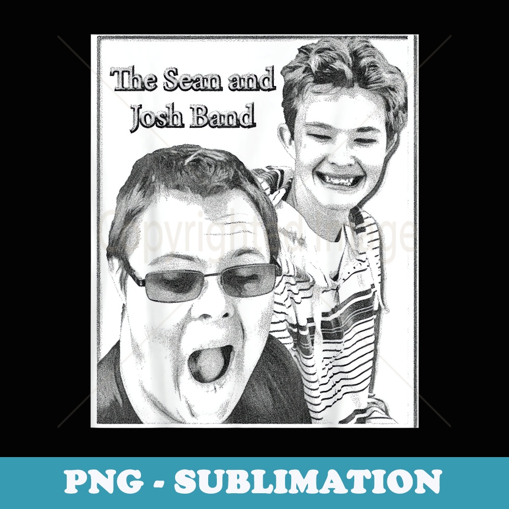 The Sean and Josh Band White and Black Front - Vintage Sublimation PNG Download