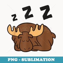 moose elk sleeping moose pajama funny moose elk - decorative sublimation png file
