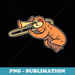 sloth playing trombone trombone player - decorative sublimation png file