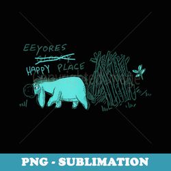 disney winnie the pooh eeyoreu2019s happy place - retro png sublimation digital download