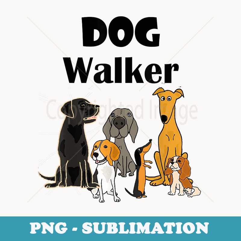 SmileteesPets Funny Dog Walker Cartoon - High-Resolution PNG Sublimation File