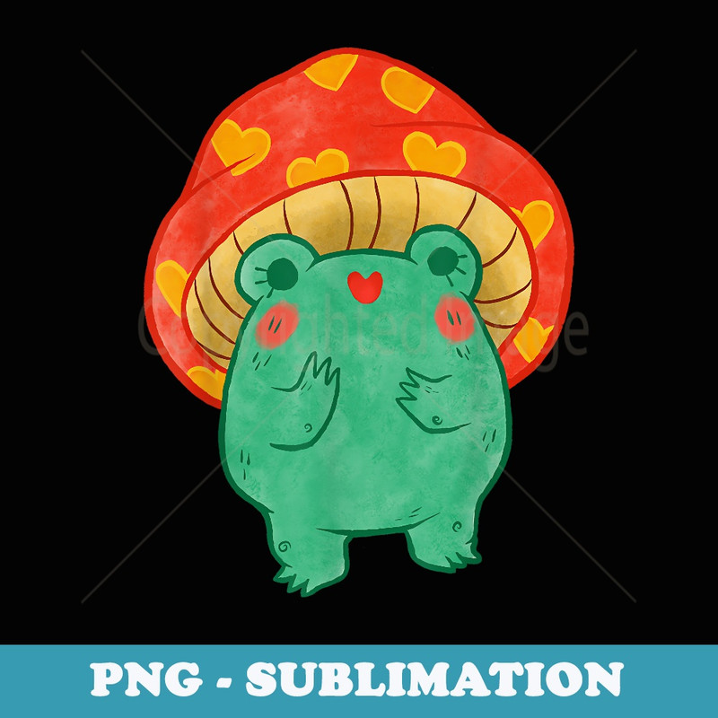 Kawaii Frog - Cottagecore Aesthetic s - Cute Frog - Aesthetic Sublimation Digital File