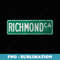 Retro Style Richmond CA Street Sign - Trendy Sublimation Digital Download