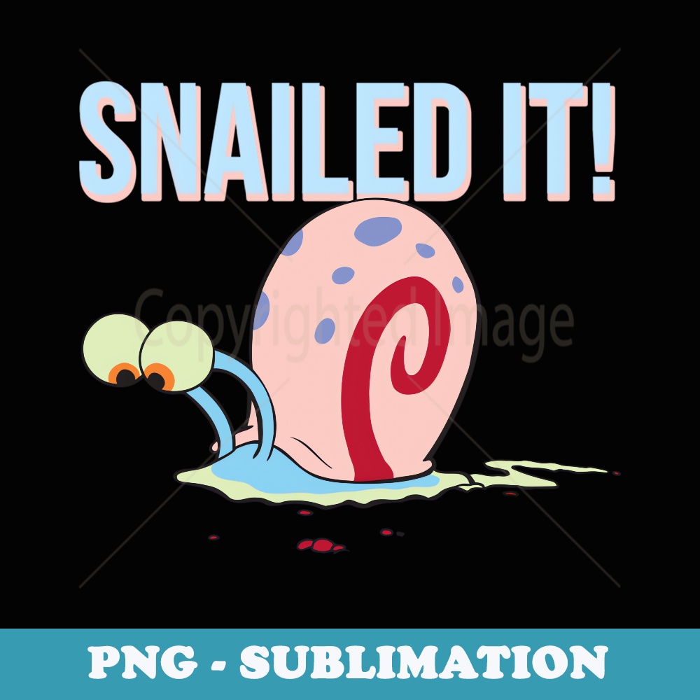 Mademark x SpongeBob SquarePants - Gary the Snail - Snailed It! - Creative Sublimation PNG Download