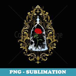 disney beauty and the beast enchanted rose logo - decorative sublimation png file