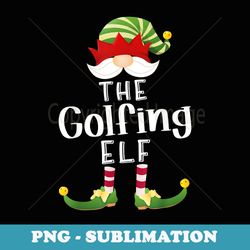golfing elf group christmas funny pajama party - trendy sublimation digital download