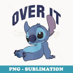 disney lilo & stitch over it not in the mood big chest logo - decorative sublimation png file