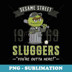 sesame street sluggers oscar the grouch - premium png sublimation file