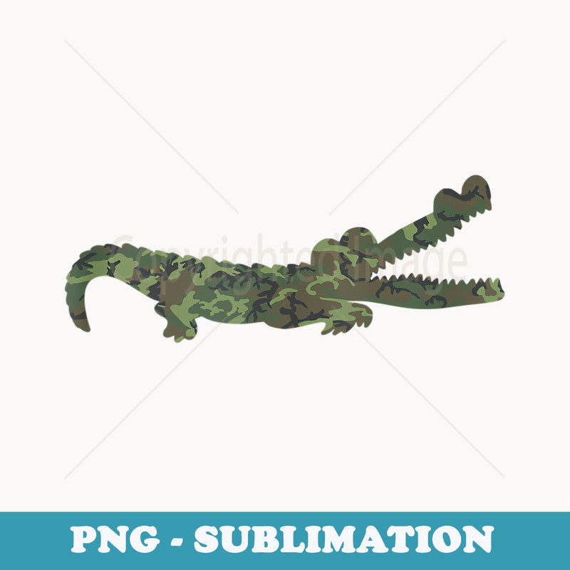 Military Alligator Camo Print US Crocodile Veteran Men - PNG Sublimation Digital Download