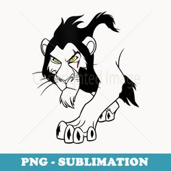 disney lion king scar outline sketch - modern sublimation png file
