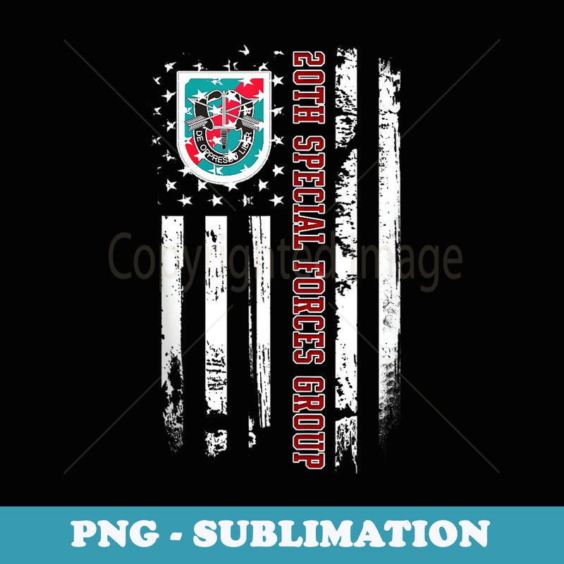 20th Special Forces Group Veteran USA Flag Veterans Day Xmas - Exclusive Sublimation Digital File