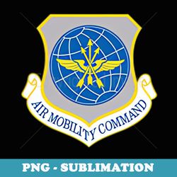 air mobility command veteran soldier vintage small logo - decorative sublimation png file