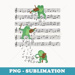funny violin player frog playing violin toad lover orchestra - creative sublimation png download