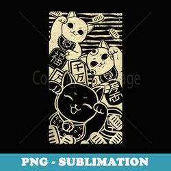 maneki nekos - lucky cats japanese style design