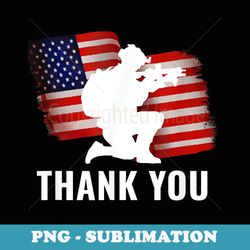 patriotic american flag thank you veteran memorial day - signature sublimation png file